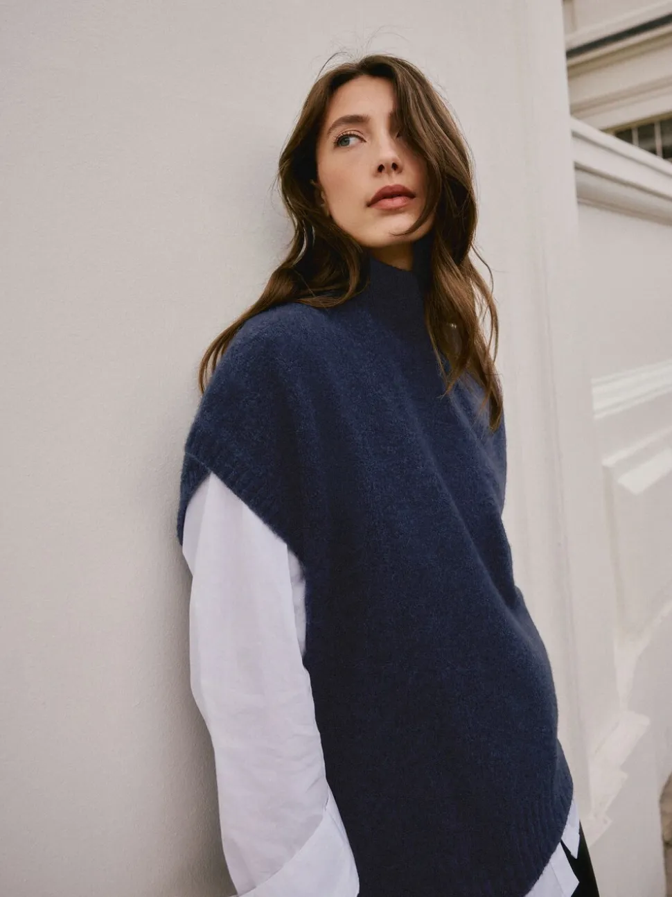 Donkerblauw - N. Premium Knitted Tank
