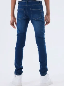 Donkerblauw - Name It slim-fit jeans voor jongens
