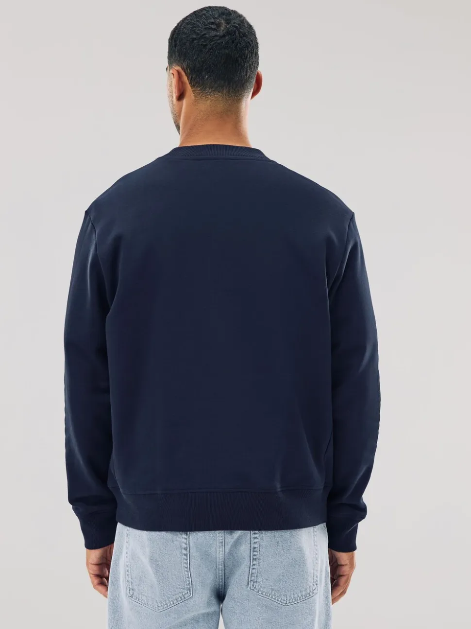Donkerblauw - Normale Pasvorm - Heavyweight Cotton Rich Crew Neck Sweatshirt
