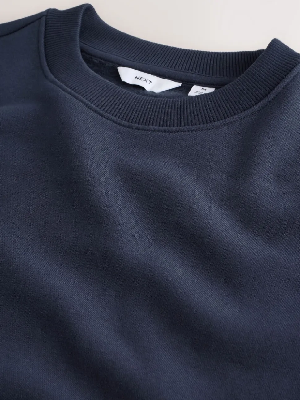 Donkerblauw - Normale Pasvorm - Heavyweight Cotton Rich Crew Neck Sweatshirt