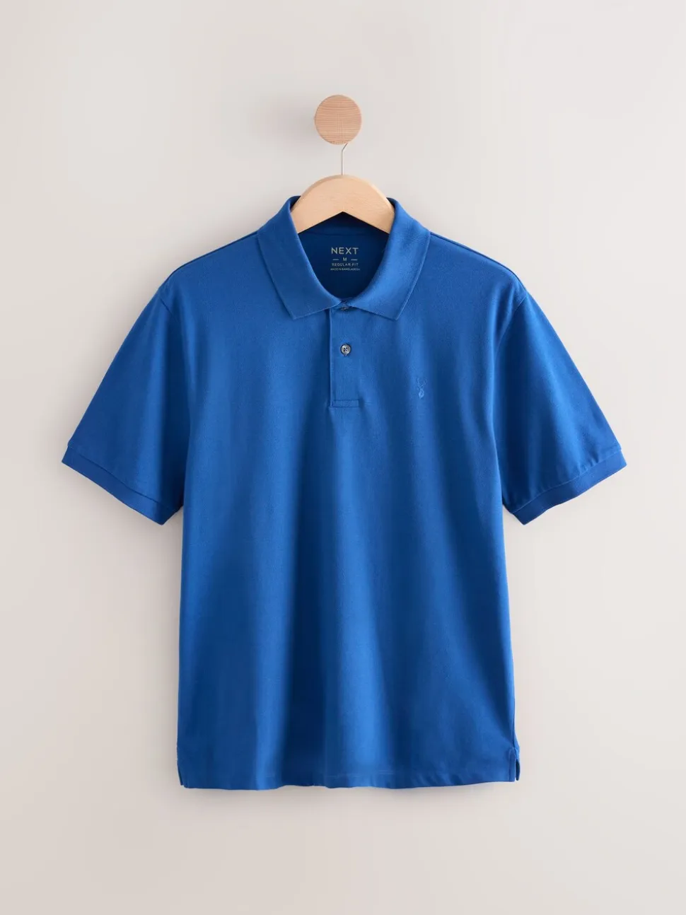 Donkerblauw - Normale Pasvorm - Piqué poloshirt met korte mouwen