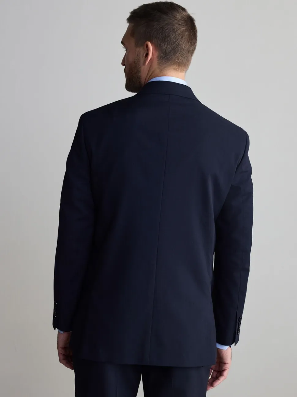 Donkerblauw - Normale Pasvorm - Signature Nova Fides 100% Italian Wool Suit Jacket