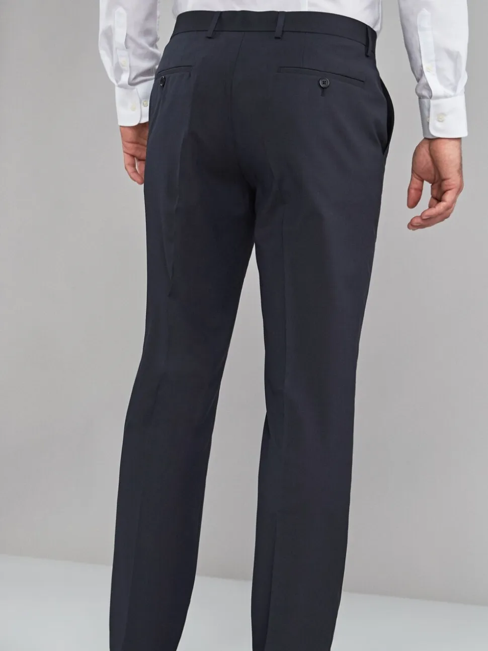 Donkerblauw - Normale Pasvorm - Chique stretchy broek