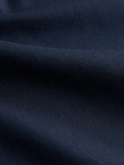 Donkerblauw - Normale Pasvorm - Gemakkelijk te strijken Oxford overhemd met korte mouwen en knopen