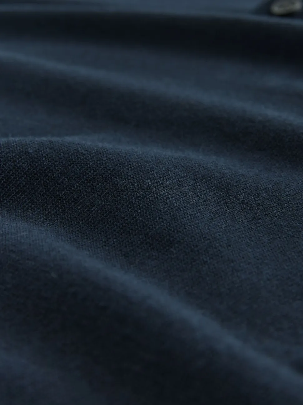 Donkerblauw - Normale Pasvorm - Katoenrijk gebreid poloshirt met lange mouwen