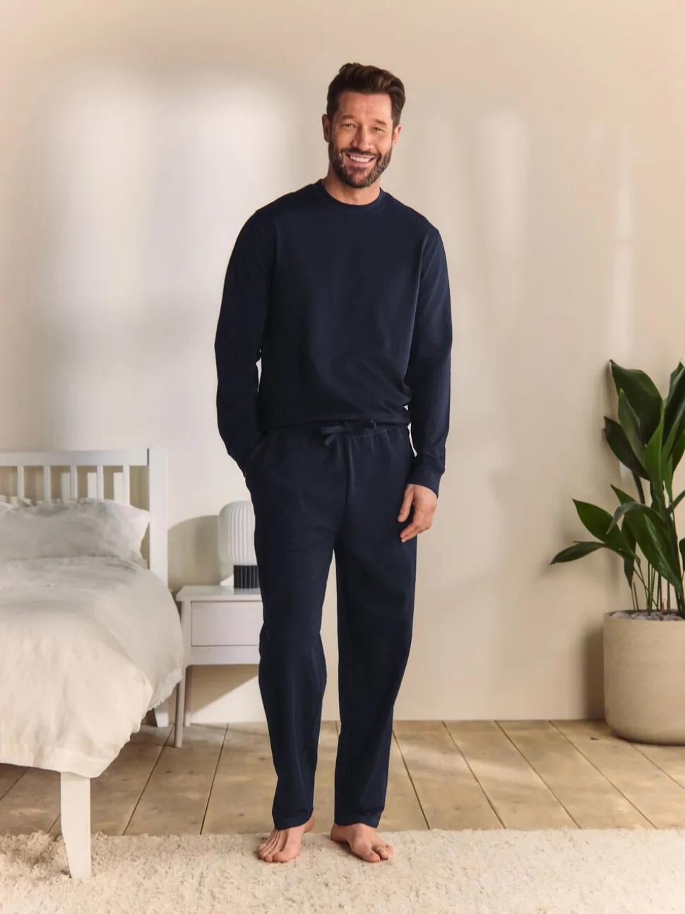 Donkerblauw - Open - Loopback Soft Touch Cuffed Joggers