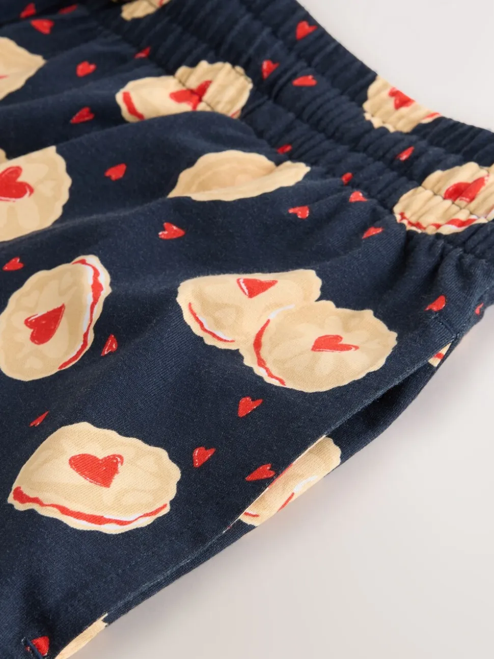 Donkerblauw - Printed Short Sleeve Jersey Pyjamas Set