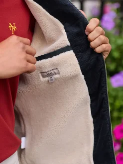 Donkerblauw - Regenbestendig Harrington jack met borgvoering