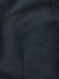 Donkerblauw - Regular fit Motionflex colbert met puppytooth-textuur