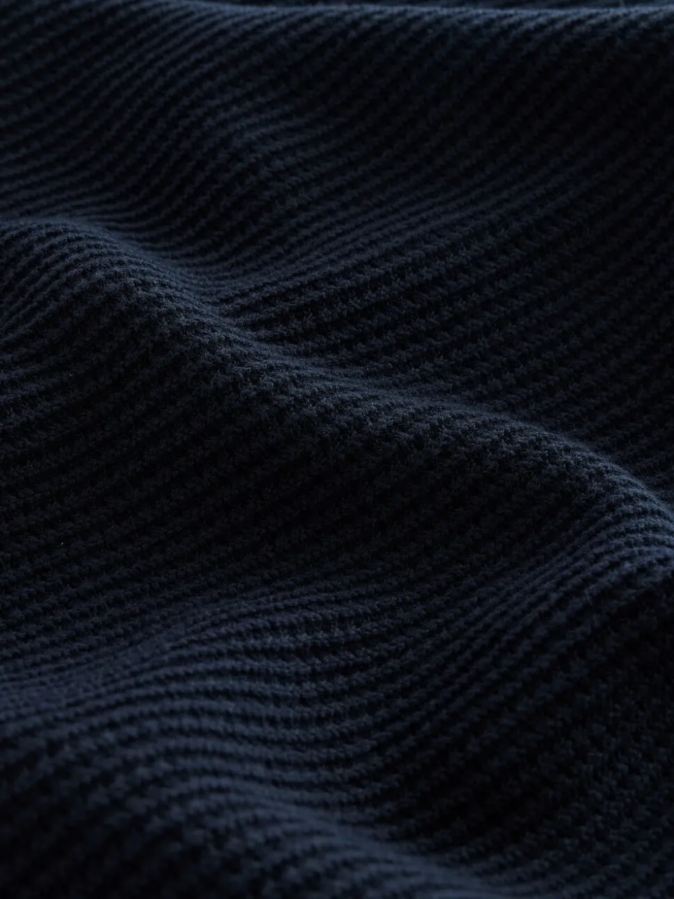 Donkerblauw - Regular Fit getextureerde schijn-Oxford overhemdtrui