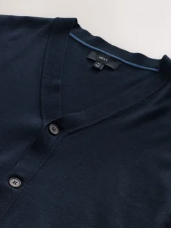 Donkerblauw - Regular-fit vest met hoog katoengehalte