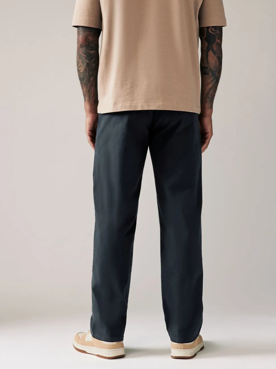 Donkerblauw - Relaxed fit - Stretchy chino