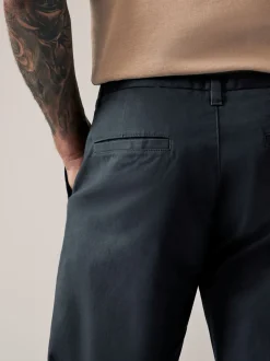 Donkerblauw - Relaxed fit - Stretchy chino