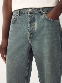 Donkerblauw - Relaxed fit - Vintage wash denim jeans