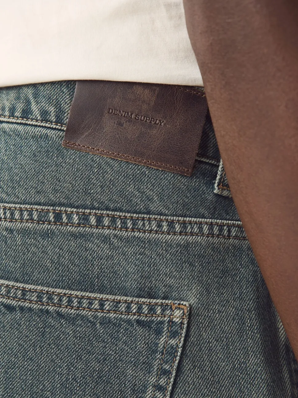 Donkerblauw - Relaxed fit - Vintage wash denim jeans