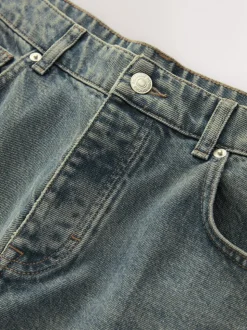 Donkerblauw - Relaxed fit - Vintage wash denim jeans