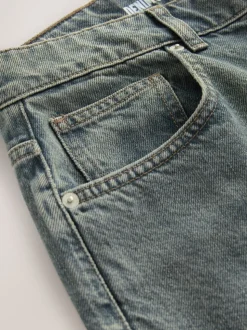 Donkerblauw - Relaxed fit - Vintage wash denim jeans