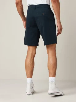 Donkerblauw - Relaxed fit - Chinoshort met stretch