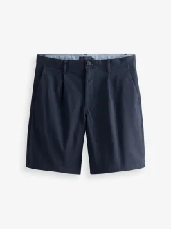 Donkerblauw - Relaxed fit - Chinoshort met stretch