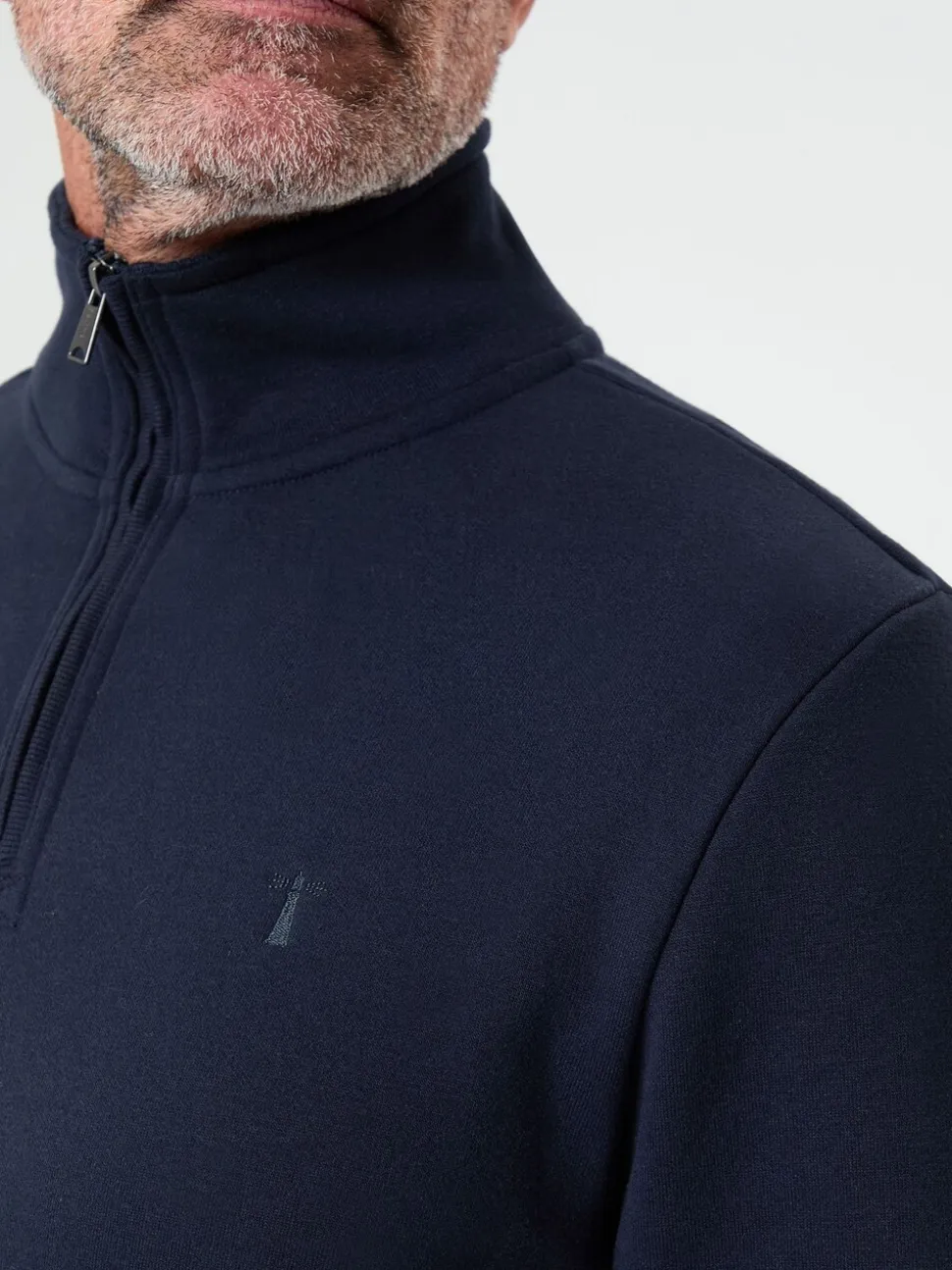 Donkerblauw - Saltwell Quarter Zip Sweatshirt