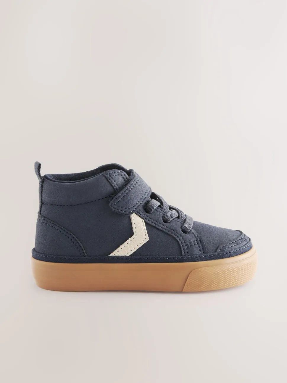 Donkerblauw - Schoenen met klittenbandsluiting, elastische veters en zigzagdetail