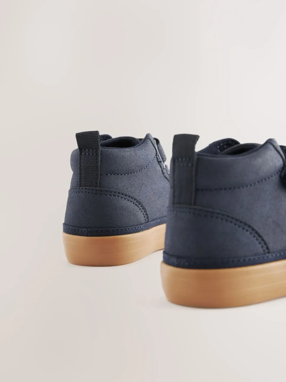 Donkerblauw - Schoenen met klittenbandsluiting, elastische veters en zigzagdetail
