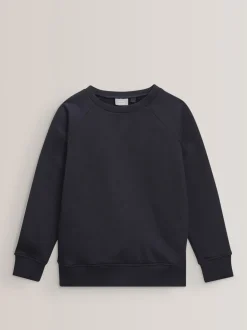Donkerblauw - Schoolsweater met ronde hals (3-17jr)