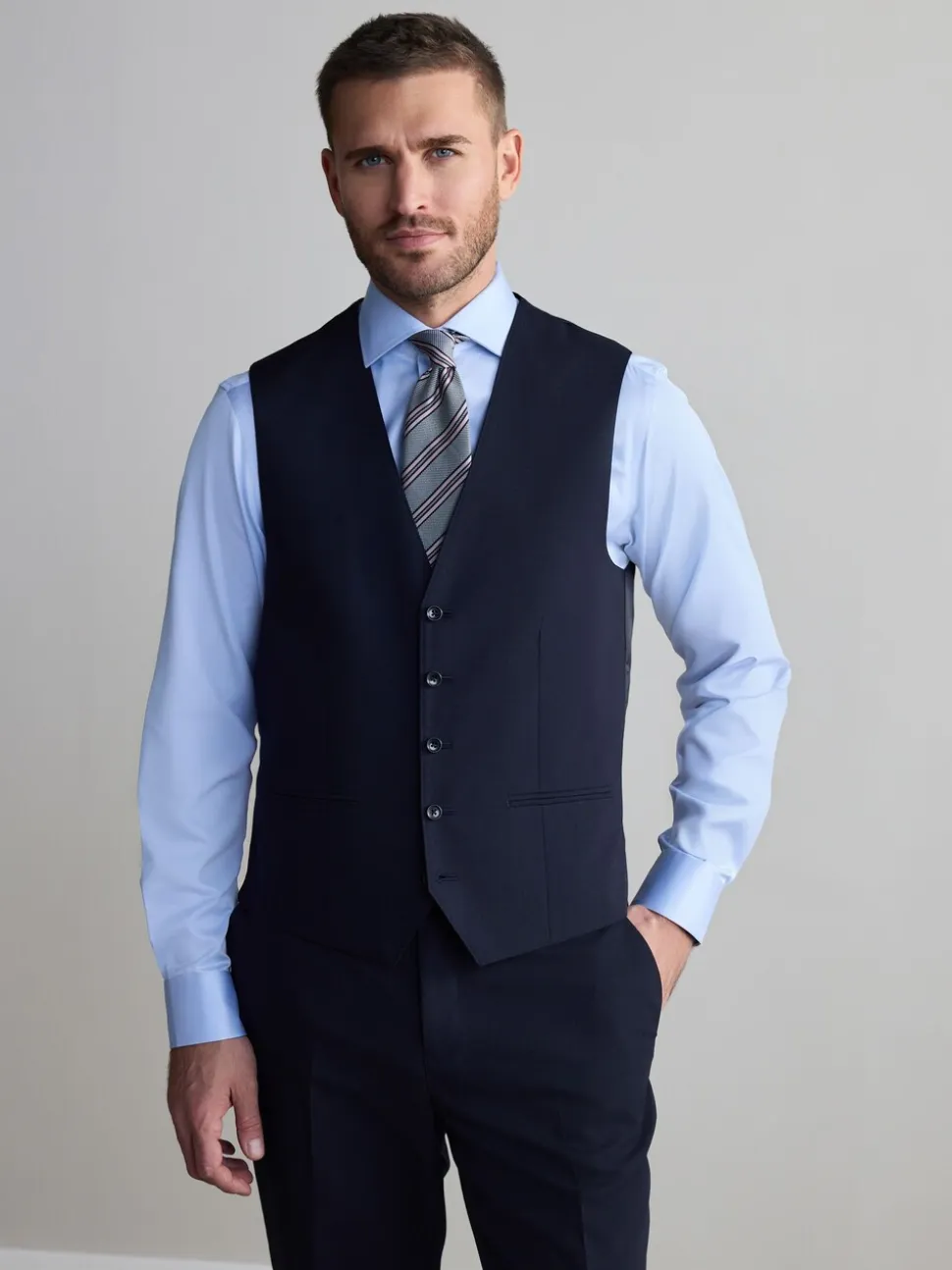 Donkerblauw - Signature Nova Fides wollen gilet