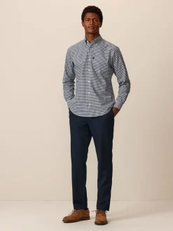 Donkerblauw - Slim Fit - 2 Modieuze broeken zonder bandplooi