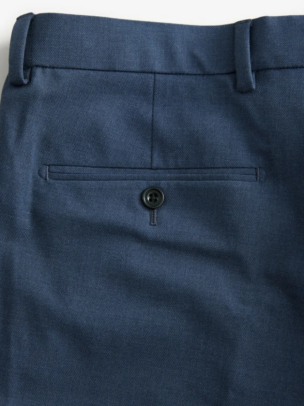Donkerblauw - Slim Fit - Elasticated Waist Motionflex Stretch Smart Trousers