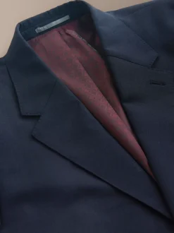 Donkerblauw - Slim Fit - Signature Nova Fides 100% Italian Wool Suit Jacket
