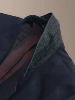 Donkerblauw - Slim Fit - Signature Nova Fides 100% Italian Wool Suit Jacket