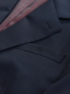 Donkerblauw - Slim Fit - Signature Nova Fides 100% Italian Wool Suit Jacket
