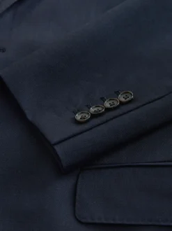 Donkerblauw - Slim Fit - Signature Nova Fides 100% Italian Wool Suit Jacket