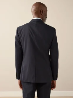 Donkerblauw - Slim Fit - Signature Nova Fides 100% Italian Wool Suit Jacket