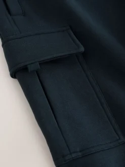 Donkerblauw - Slim Fit - Slim Fit Brushback Heavyweight Cargo Joggers