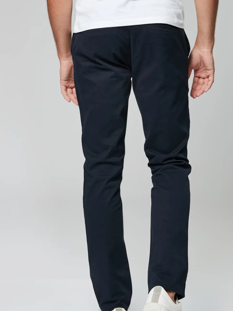 Donkerblauw - Slim Fit - Stretchy chino