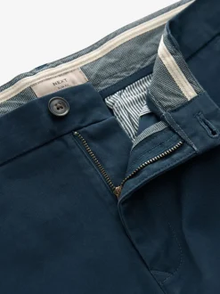 Donkerblauw - Slim Fit - Stretchy chino