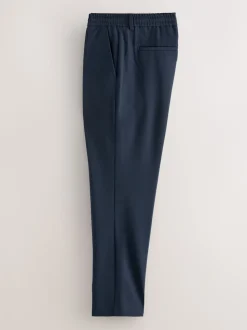 Donkerblauw - Slim fit stretchy Broeken met intern trekkoord