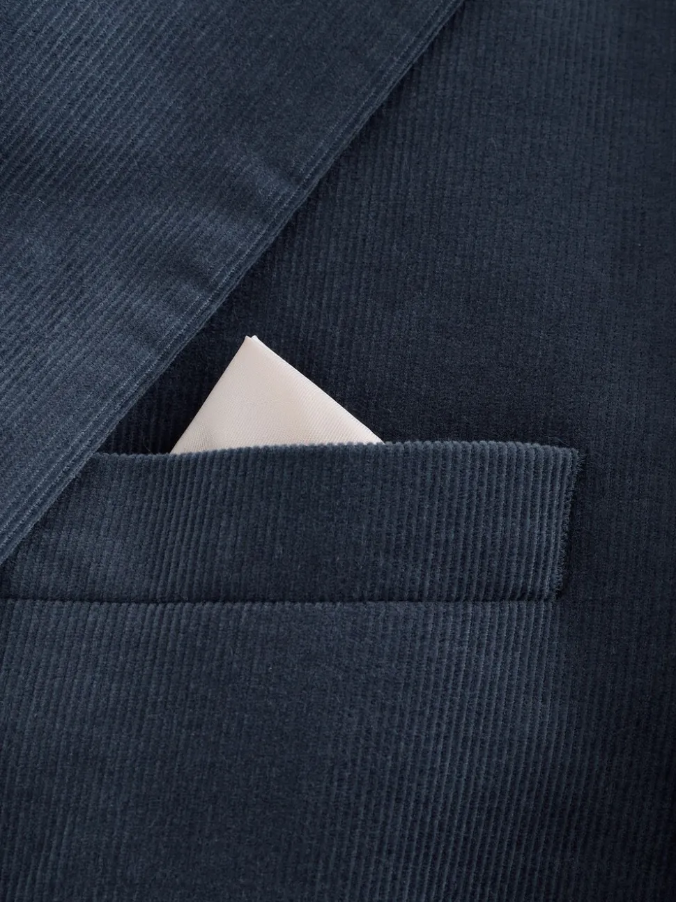 Donkerblauw - Slim-fit corduroy colbert