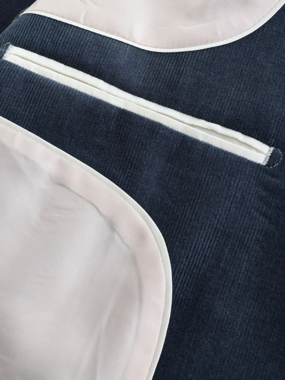Donkerblauw - Slim-fit corduroy colbert