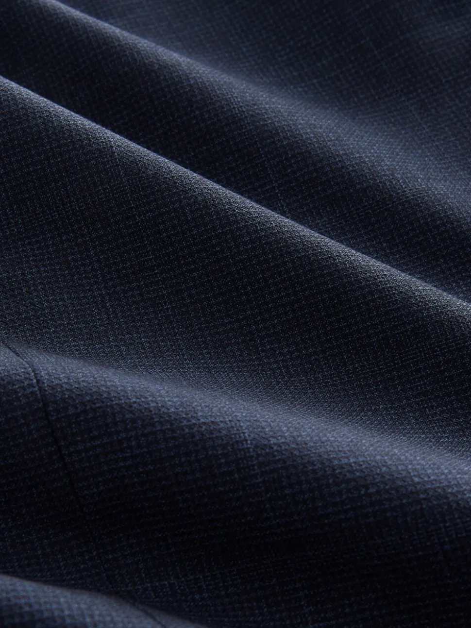 Donkerblauw - Slim-fit Signature Marzotto 100% Italiaans wollen geruit colbert
