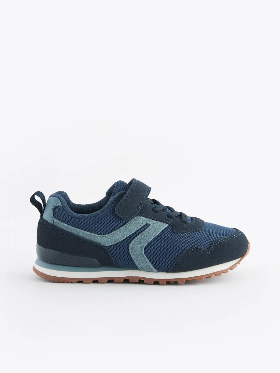 Donkerblauw - Sneakers met één bandje en elastische veters