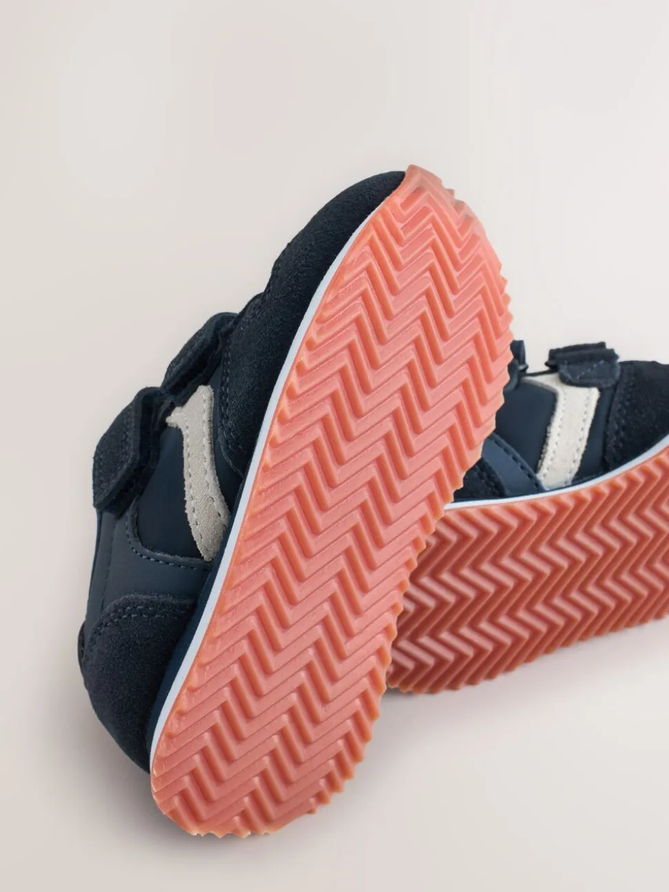 Donkerblauw - Sneakers met twee klittenbandjes