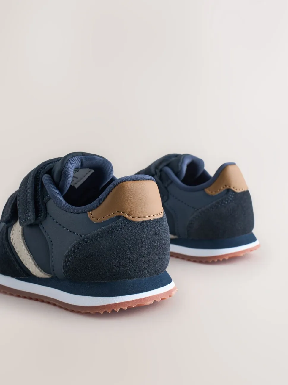 Donkerblauw - Sneakers met twee klittenbandjes