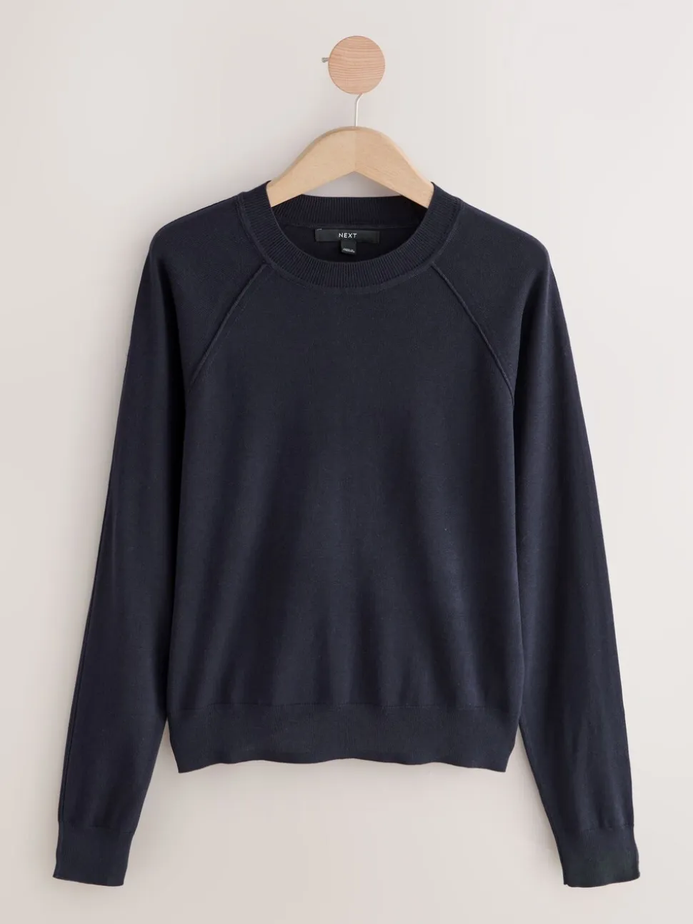 Donkerblauw - Soft Touch Ronde hals Katoen Rijke Trui