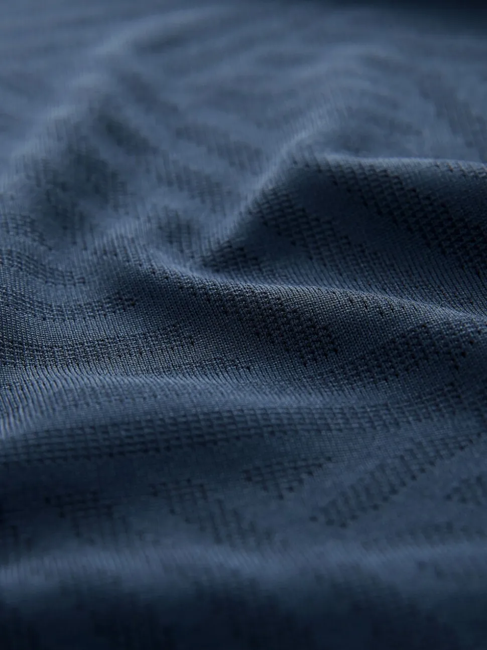 Donkerblauw - Sportief jacquard golfpoloshirt