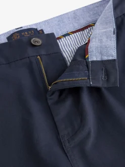 Donkerblauw - Straight fit - Chinoshort met stretch