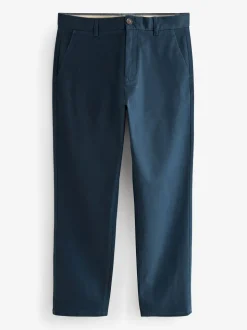 Donkerblauw - Straight fit - Stretchy chino