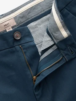 Donkerblauw - Straight fit - Stretchy chino